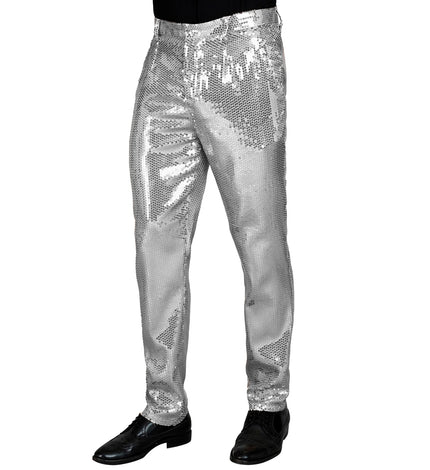 Widmann SRL Paillettenbroek Frank heren zilver