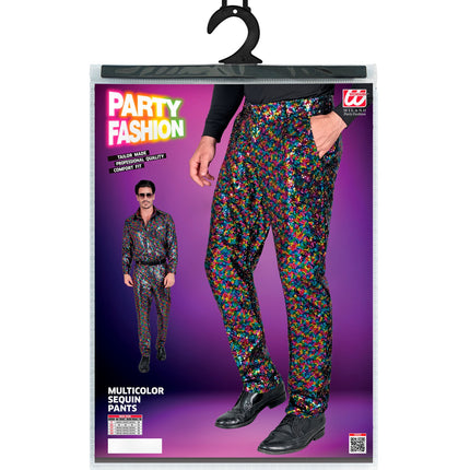 Widmann SRL Paillettenbroek heren meerkleurig