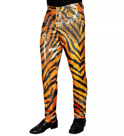 Widmann SRL Paillettenbroek heren tijger