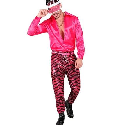 Widmann SRL Paillettenbroek heren tijger roze