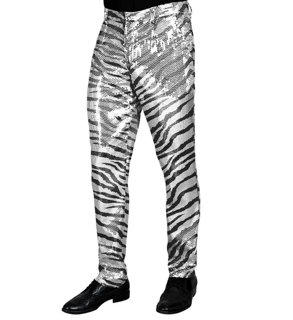 Widmann SRL Paillettenbroek heren zebra