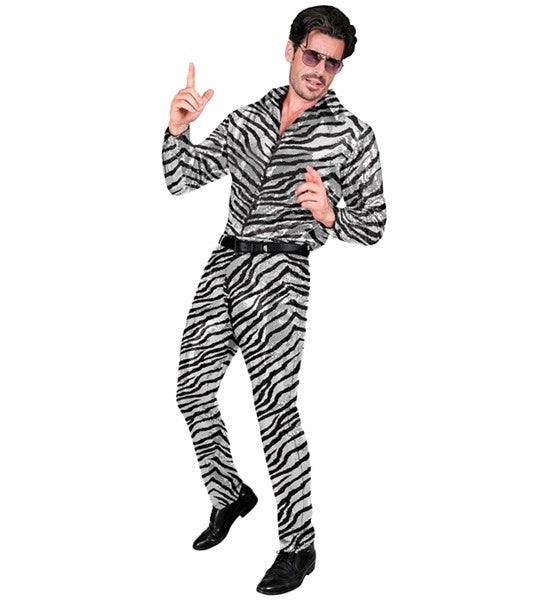 Widmann SRL Paillettenbroek heren zebra