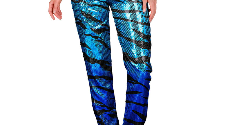 Widmann SRL Paillettenbroek Mara blauwe golven