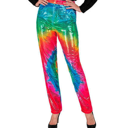 Widmann SRL Paillettenbroek Mara tie dye