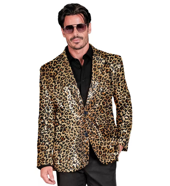 Widmann SRL Paillettencolbert luipaard