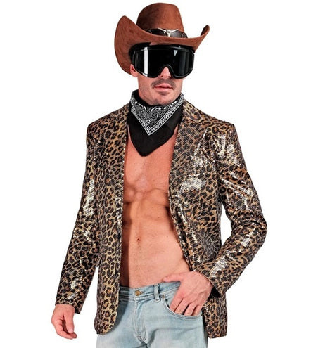 Widmann SRL Paillettencolbert luipaard