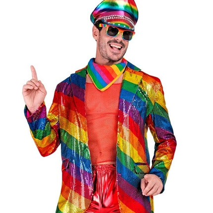 Widmann SRL Paillettencolbert regenboog