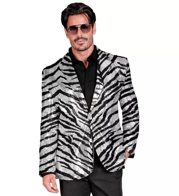 Widmann SRL Paillettencolbert zebra