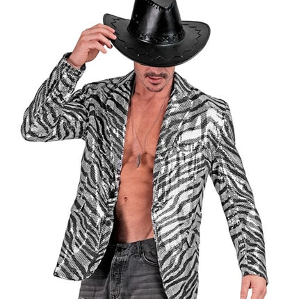 Widmann SRL Paillettencolbert zebra