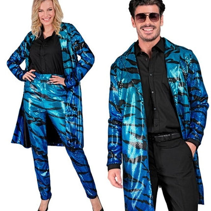 Widmann SRL Paillettenjas blauwe golven