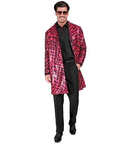 Widmann SRL Paillettenjas dierenprint roze