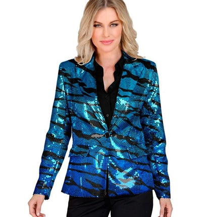 Widmann SRL Paillettenjas golven in blauw