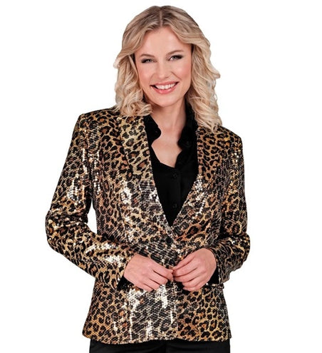 Widmann SRL Paillettenjas luipaard