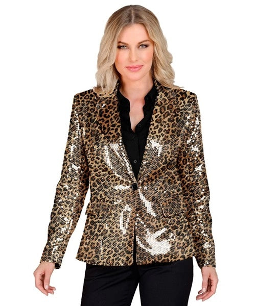Widmann SRL Paillettenjas luipaard