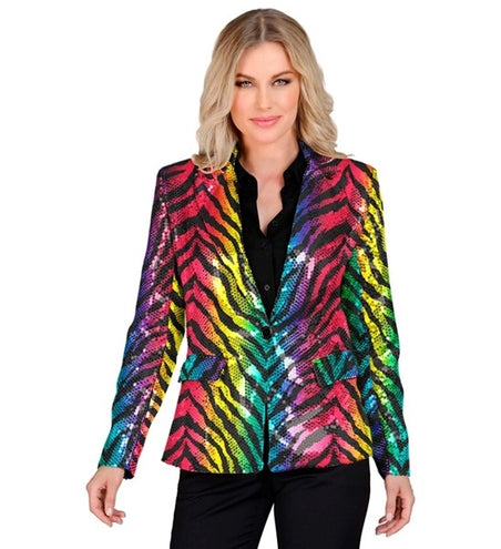 Widmann SRL Paillettenjas regenboog tijger