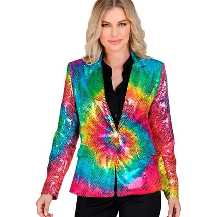 Widmann SRL Paillettenjas tie dye
