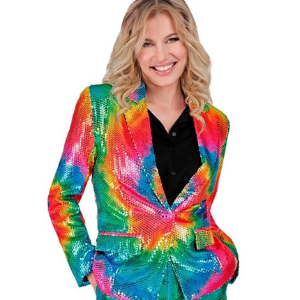 Widmann SRL Paillettenjas tie dye