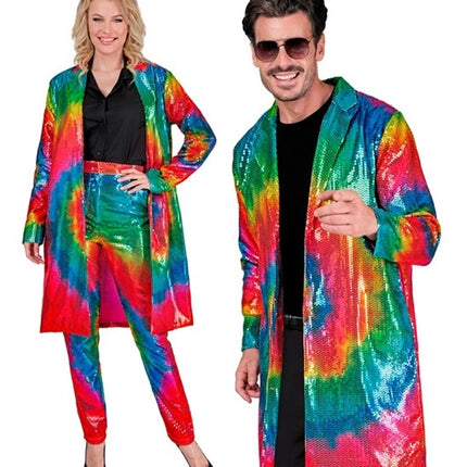 Widmann SRL Paillettenjas tie dye Reggae