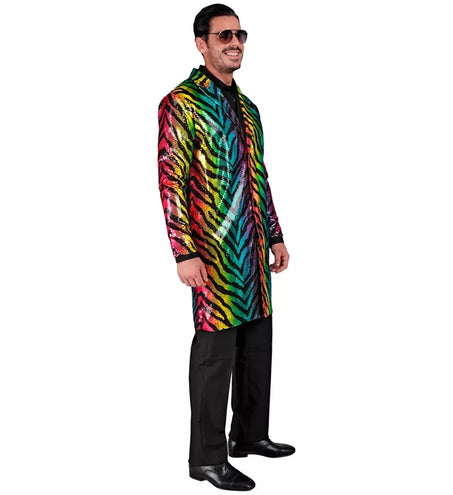 Widmann SRL Paillettenjas tijger regenboog