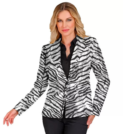 Widmann SRL Paillettenjas zebra