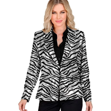 Widmann SRL Paillettenjas zebra