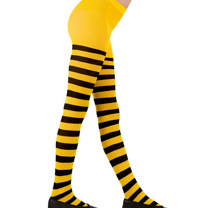 Widmann SRL Panty geel zwart gestreept bij kind