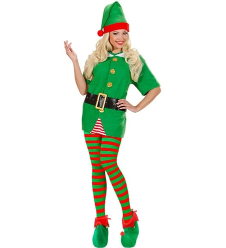 Widmann SRL Panty gestreept groen / rood one size Elf