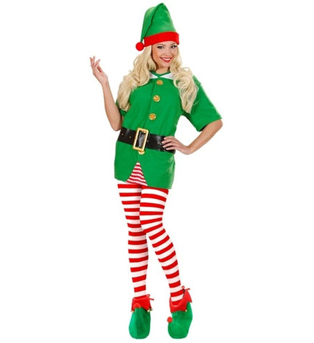 Widmann SRL Panty gestreept rood / wit one size Elf