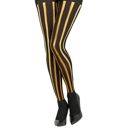 Widmann SRL Panty gestreept zwart goud