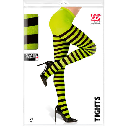 Widmann SRL Panty groen zwart gestreept dames