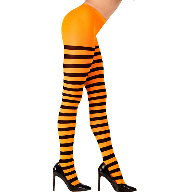 Widmann SRL Panty oranje zwart gestreept dames