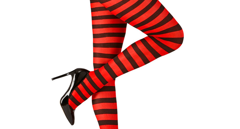 Widmann SRL Panty rood zwart gestreept dames