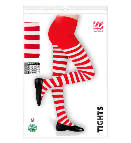 Widmann SRL Panty wit rood gestreept pipi kind