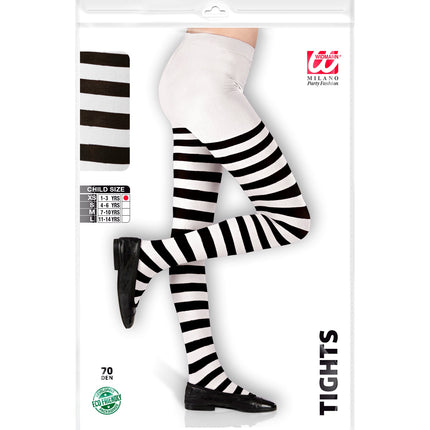 Widmann SRL Panty wit zwart gestreept kind