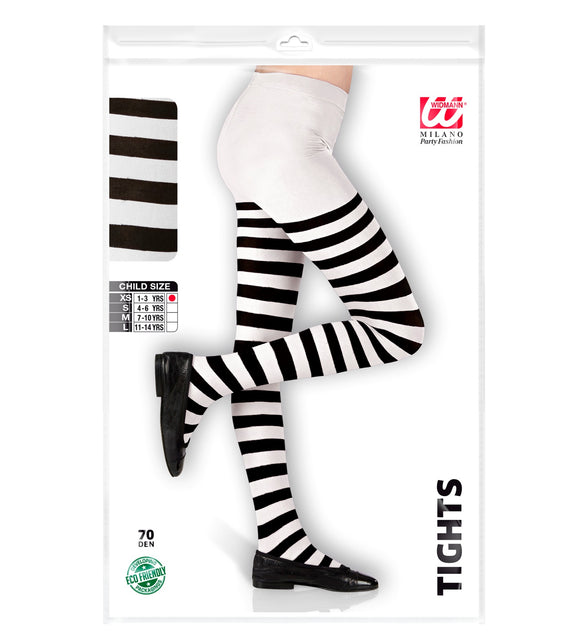 Widmann SRL Panty wit zwart gestreept kind