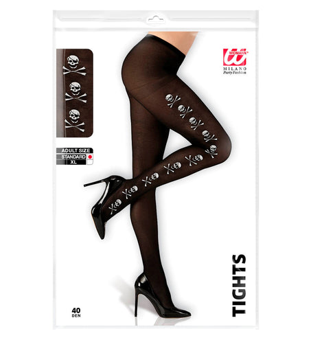 Widmann SRL panty zwart met skelet en botten