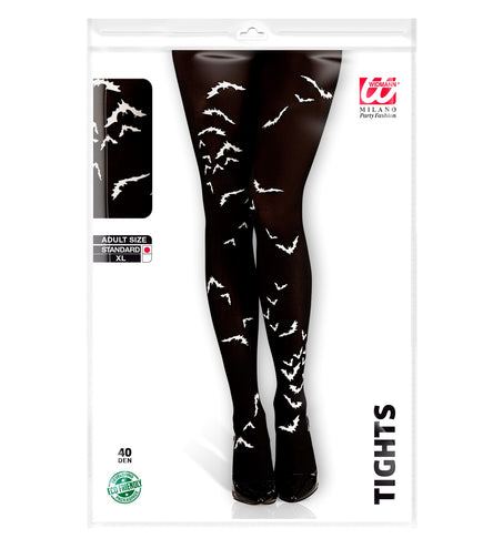 Widmann SRL panty zwart met vleermuis