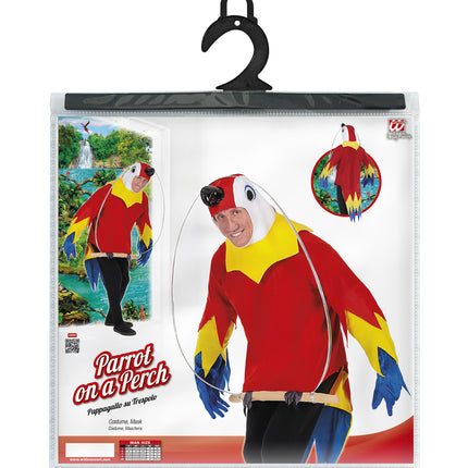 Widmann SRL Papegaaien pak met rekje