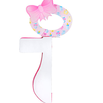 Widmann SRL Papieren roze fopspeen voor Baby shower