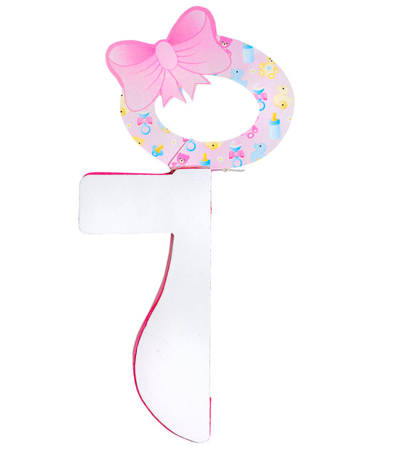 Widmann SRL Papieren roze fopspeen voor Baby shower