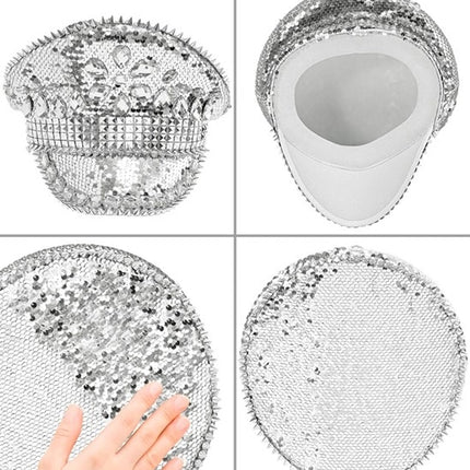 Widmann SRL Pet met juwelen en pailletten zilver hoed Nora