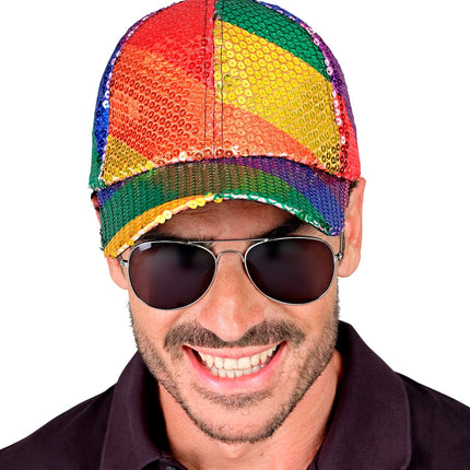 Widmann SRL Pet pailletten regenboog