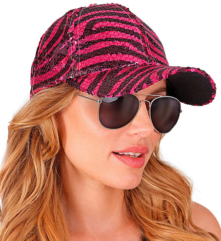 Widmann SRL Pet pailletten roze tijger