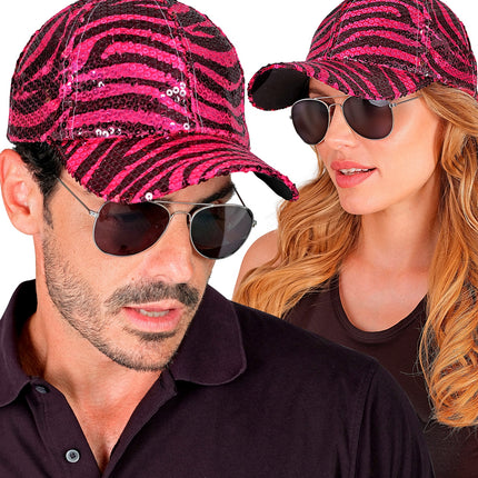 Widmann SRL Pet pailletten roze tijger