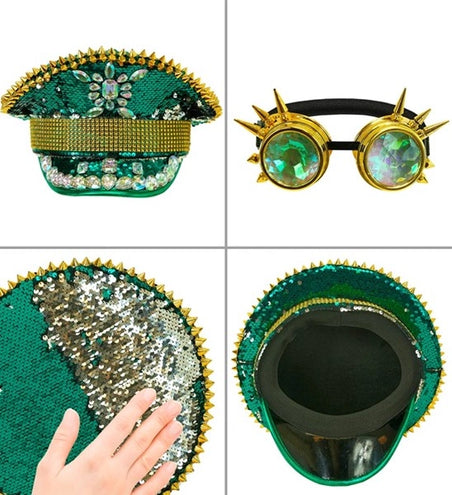 Widmann SRL Pet steampunk met kaleidoscoop bril hoed Gers