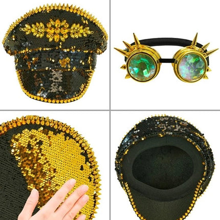 Widmann SRL Pet steampunk met kaleidoscoop bril hoed Guus