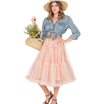 Widmann SRL Petticoat oud roze tule 65cm