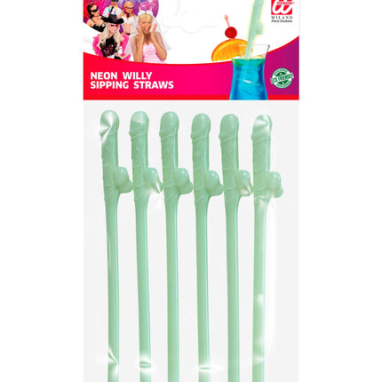 Widmann SRL Piemel rietjes glow in the dark 6 stuks