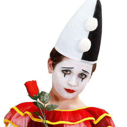 Widmann SRL Pierrot clowns hoed kind
