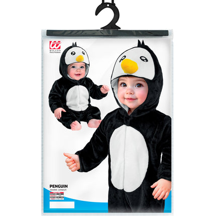 Widmann SRL Pinguin kostuum pluche fluweel